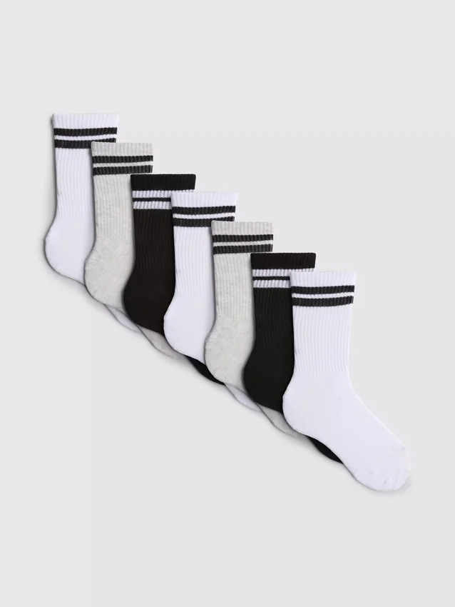 7-pack geribde sportsokken