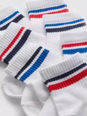7-pack gestreepte enkelsokken