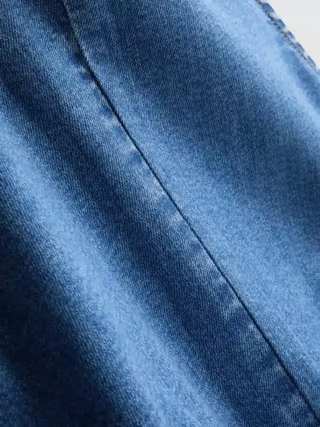 A-lijn mini-jurk van katoenen denim