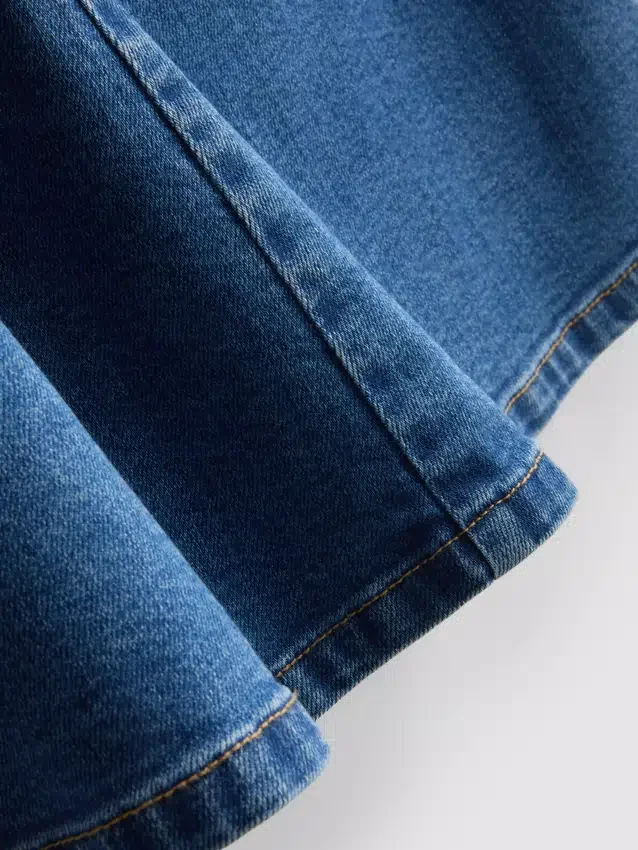 A-lijn mini-jurk van katoenen denim