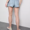 A-lijn short van katoendenim