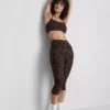 Actieve capri-legging met luipaardprint