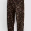 Actieve capri-legging met luipaardprint