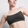 Actieve crop top met contrasterende rand en gekruiste rug