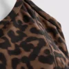 Actieve crop-top met racerback in luipaardprint