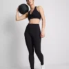 Actieve crop top met V-hals en soepele ondersteuning