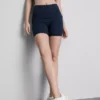 Actieve yogashort met gemiddelde taillehoogte en soepele ondersteuning
