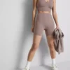 Actieve yogashort met hoge taille
