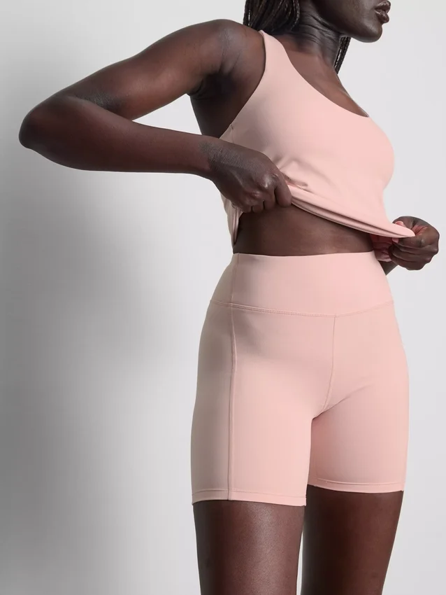 Actieve yogashort met hoge taille