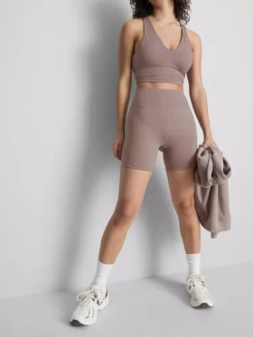 Actieve yogashort met hoge taille