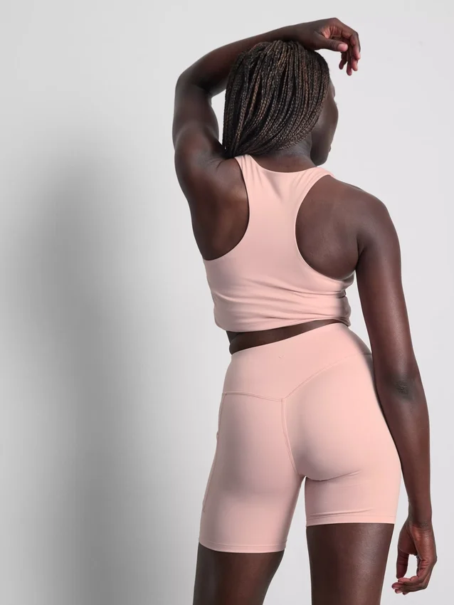 Actieve yogashort met hoge taille