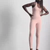 Active-legging met hoge taille in esdoornkleur