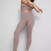 Active-legging met hoge taille in esdoornkleur