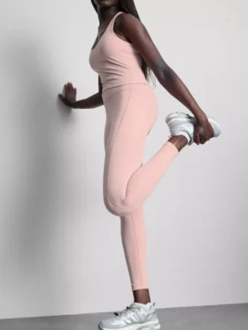 Active-legging met hoge taille in esdoornkleur