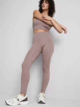 Active-legging met hoge taille in esdoornkleur