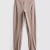 Active-legging met hoge taille in esdoornkleur