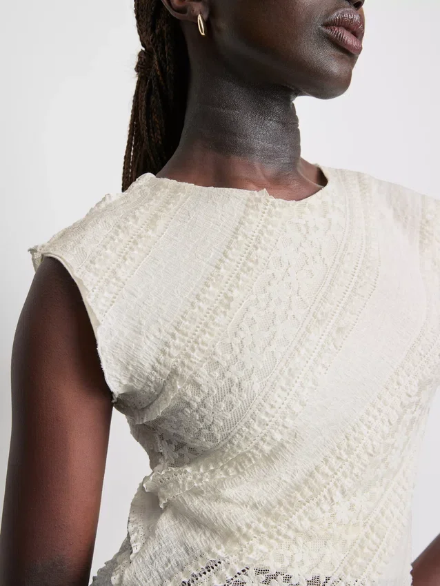 Asymmetrische kanten tanktop
