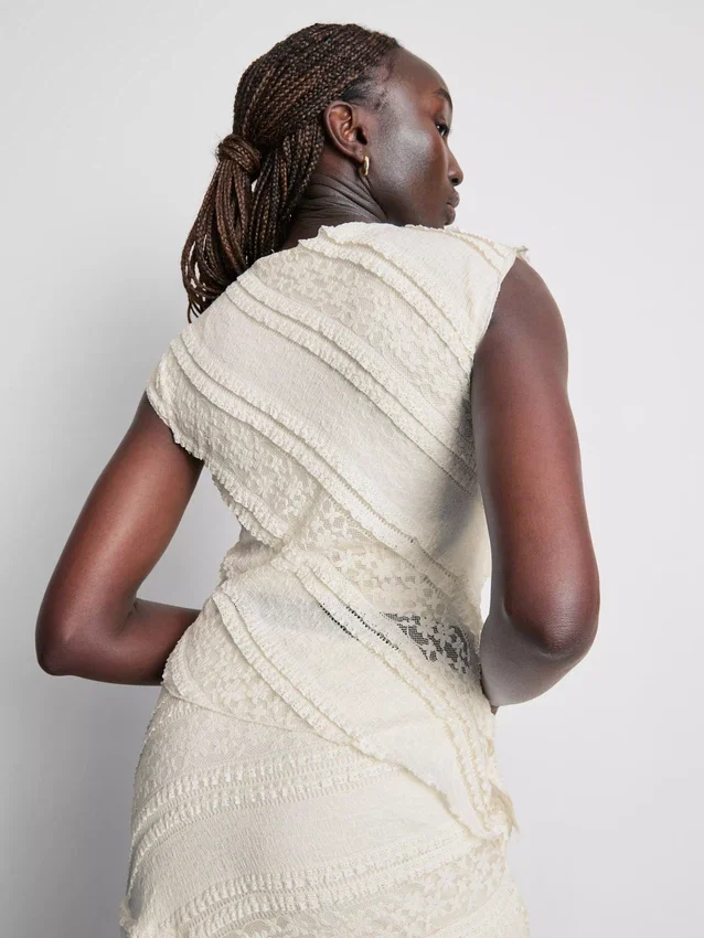 Asymmetrische kanten tanktop