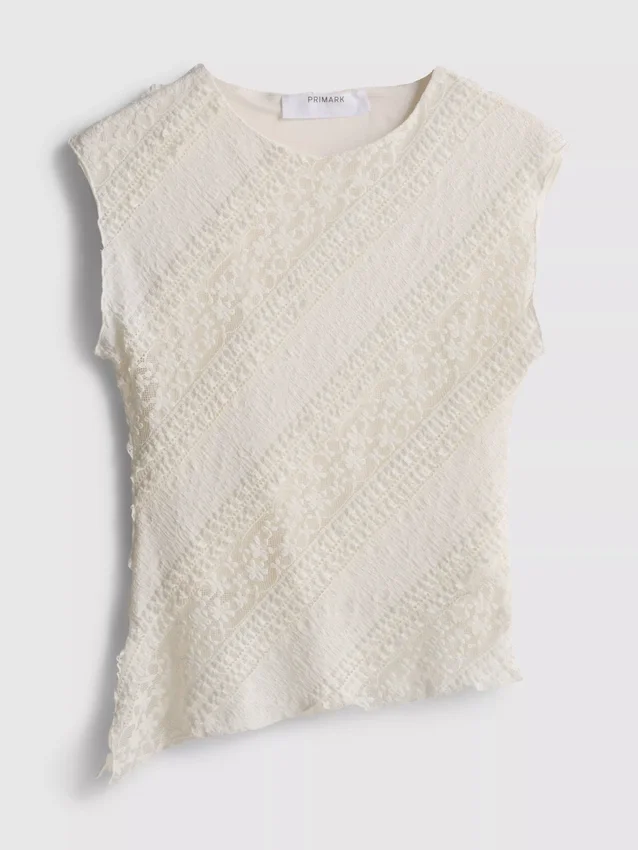 Asymmetrische kanten tanktop