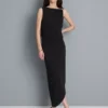 Asymmetrische midi-rok van jersey