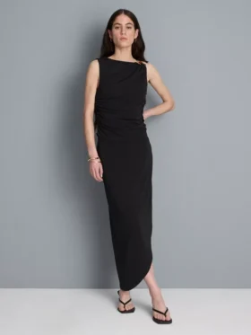 Asymmetrische midi-rok van jersey