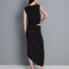 Asymmetrische midi-rok van jersey