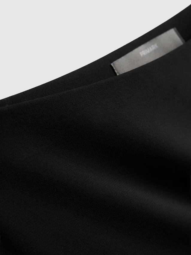 Asymmetrische midi-rok van jersey