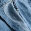 Asymmetrische wikkelrok van katoenen denim