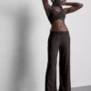 Athleisure-broek met wijde pijpen
