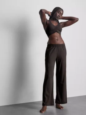 Athleisure-broek met wijde pijpen