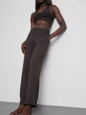 Athleisure-broek met wijde pijpen