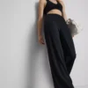 Athleisure-broek met wijde pijpen