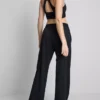 Athleisure-broek met wijde pijpen