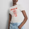 Baby-T-shirt met grafische print, rijk aan katoen, in de kleur Havana