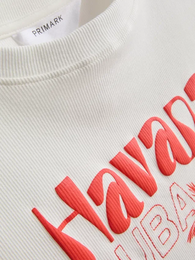 Baby-T-shirt met grafische print, rijk aan katoen, in de kleur Havana