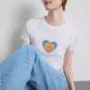 Baby-T-shirt met ‘Pride Heart’-print, rijk aan katoen