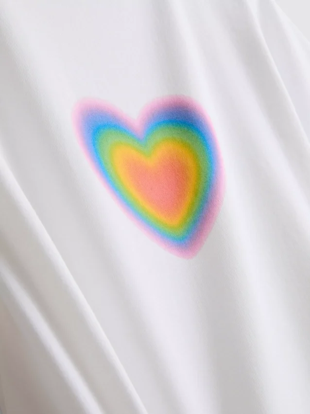 Baby-T-shirt met ‘Pride Heart’-print, rijk aan katoen