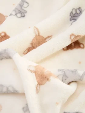 Babydeken van fleece met dierenprint