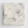 Babydeken van mousseline met dierenprint