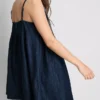 Babydoll-minijurk van katoenen denim