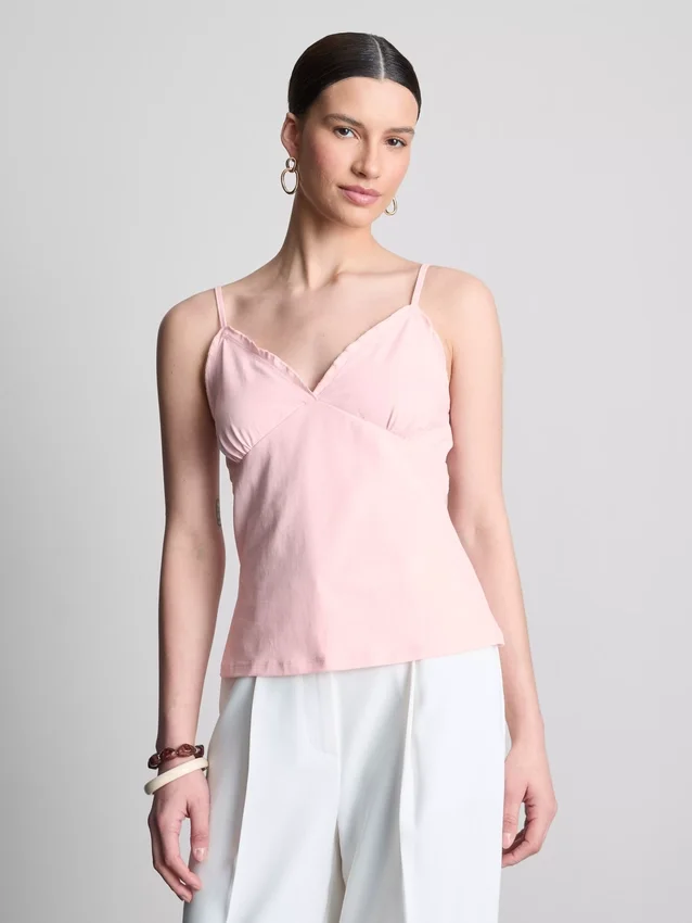 Babydoll-topje met V-hals