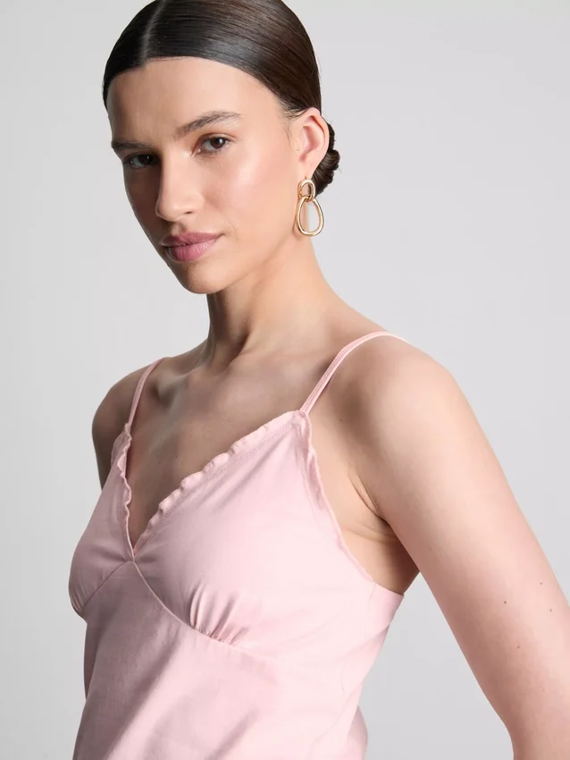 Babydoll-topje met V-hals