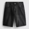 Baggy denimshort met middelhoge taille