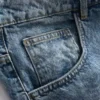 Baggy denimshort met middelhoge taille