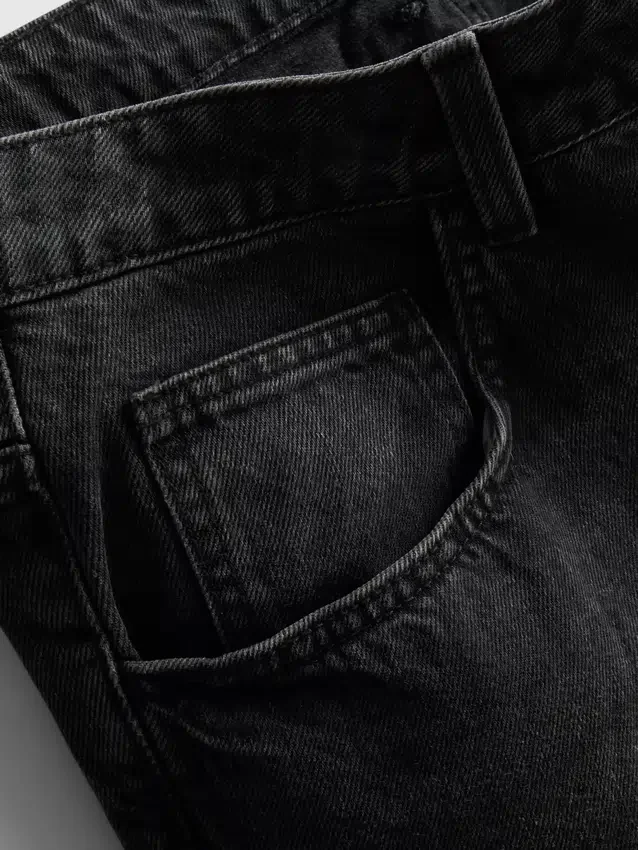 Baggy denimshort met middelhoge taille