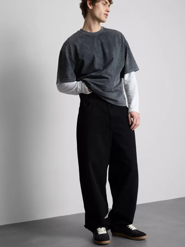 Baggy jeans met middelhoge taille