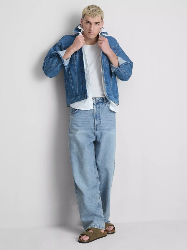 Baggy jeans met middelhoge taille