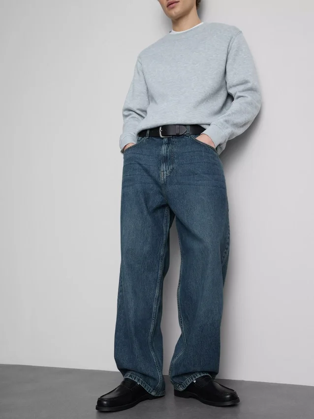 Baggy jeans met middelhoge taille