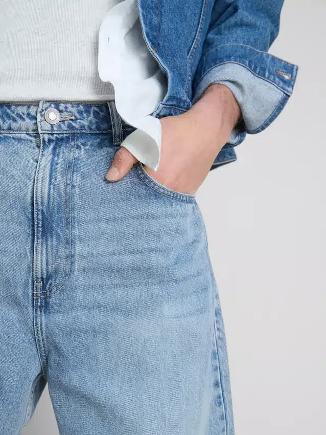 Baggy jeans met middelhoge taille