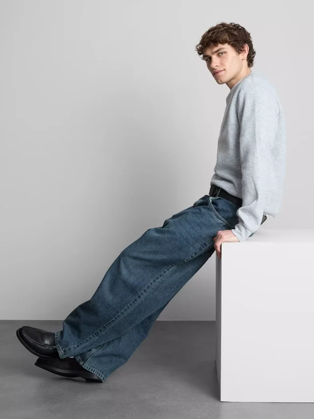 Baggy jeans met middelhoge taille